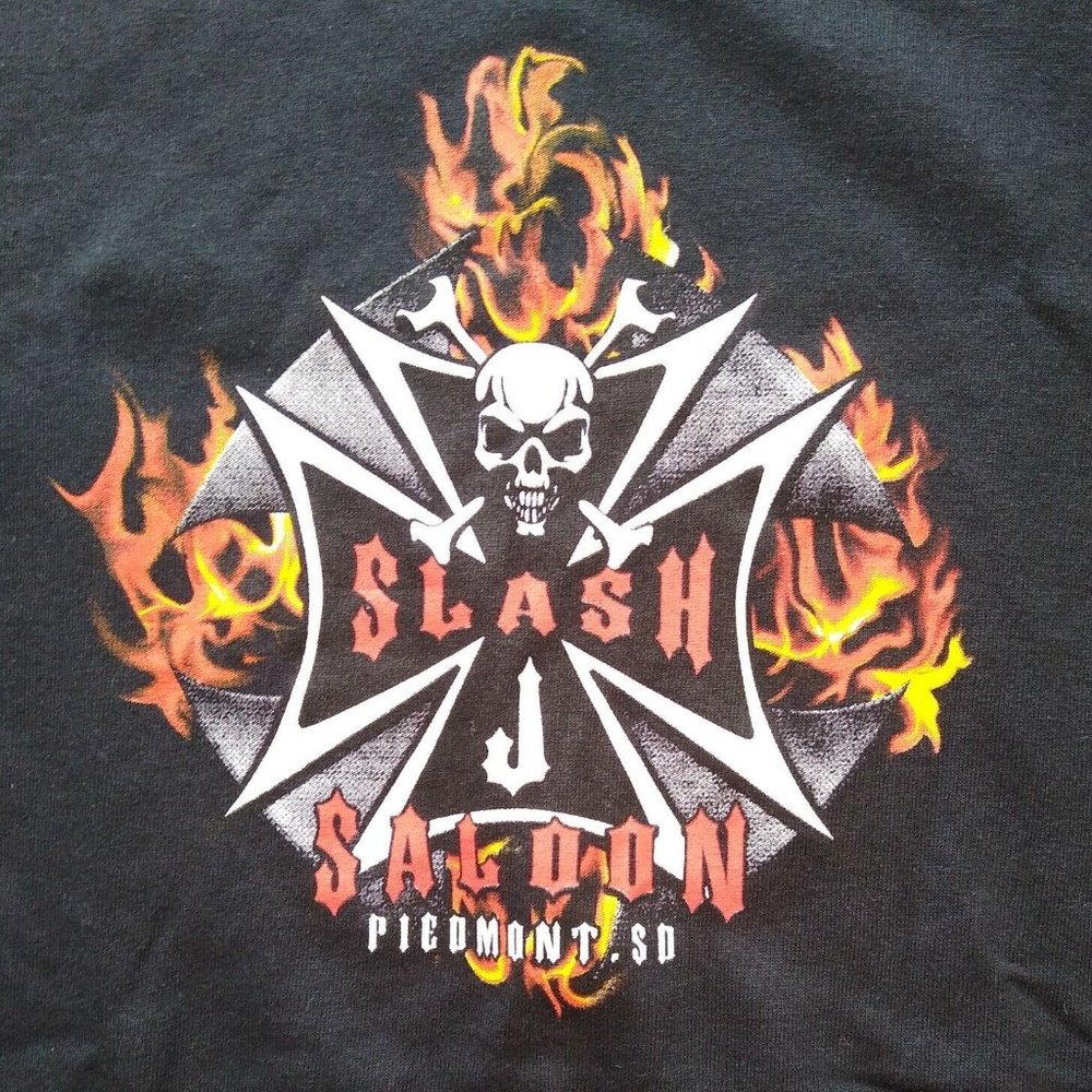 Slash J Saloon Piedmont, SD Black Size M Men's Graphic T Shirt ~NEW~.